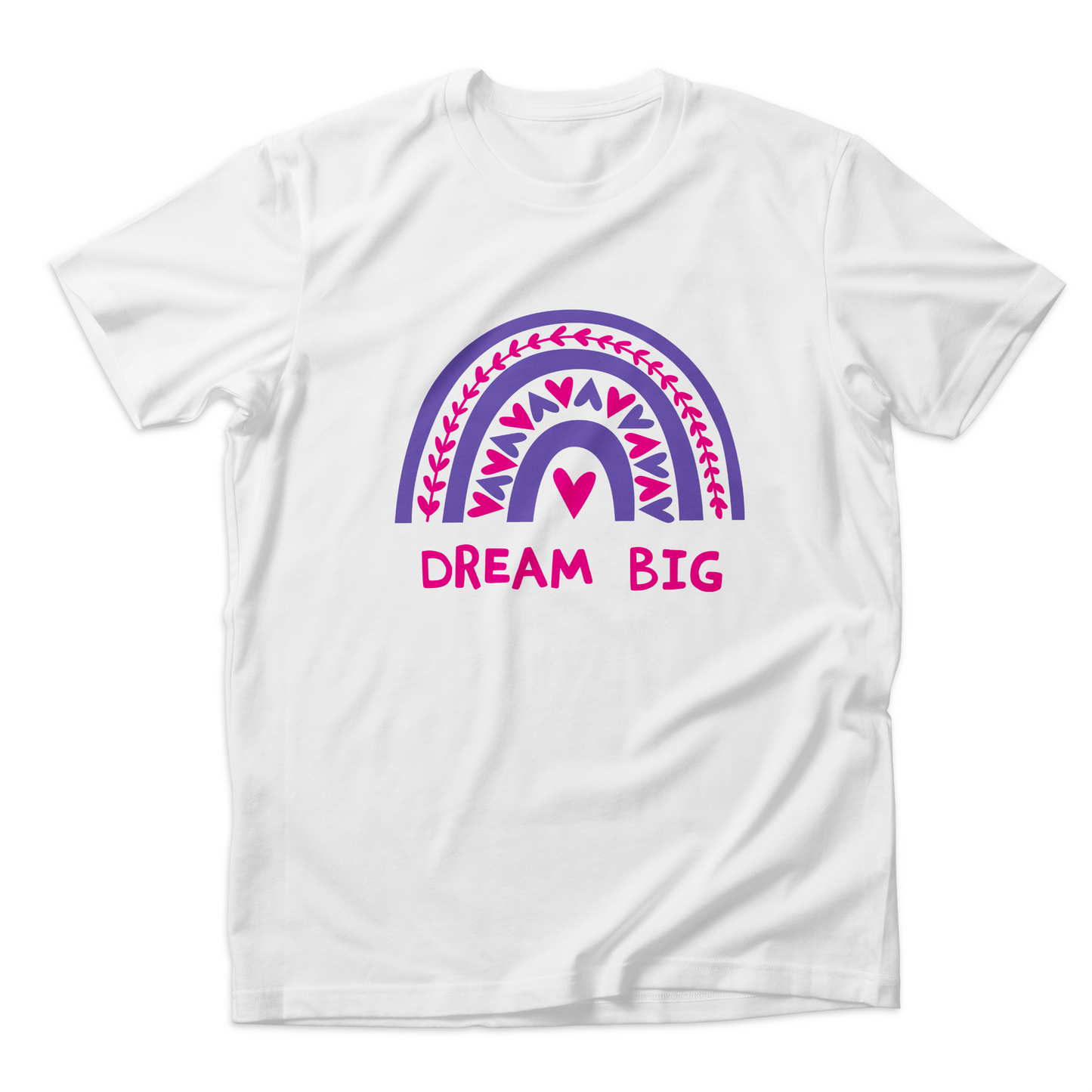 Rainbow Dream Big Girl Organic Kids Short Sleeve Tee Shirt