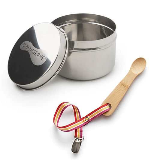 Mealtime set (Mini Stainless Steel Container + Training Spoon)