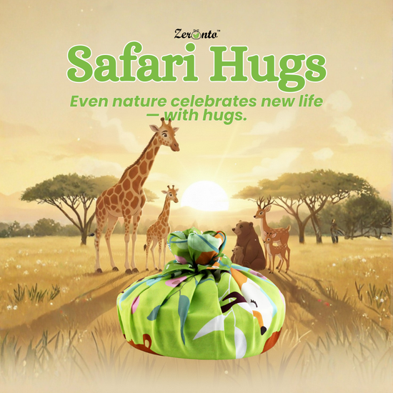 Zeronto Safari Hugs Baby Gift Basket