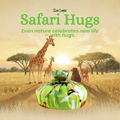 Zeronto Safari Hugs Baby Gift Basket