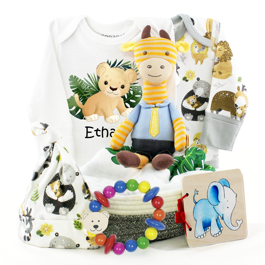 Zeronto Baby Gift Basket - Safari Hugs