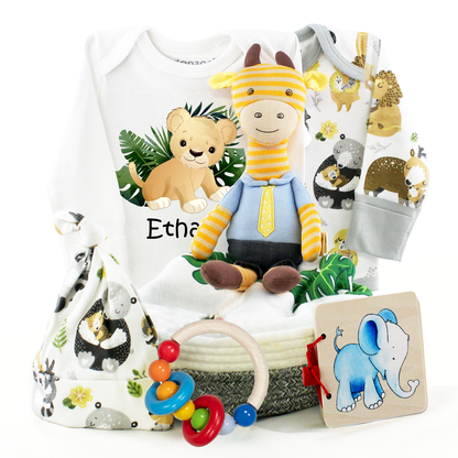 Zeronto Baby Gift Basket - Safari Hugs