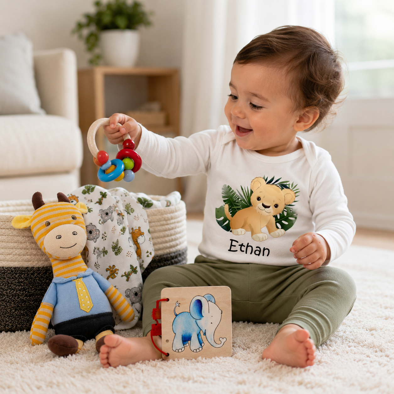 Zeronto Baby Gift Basket - Safari Hugs