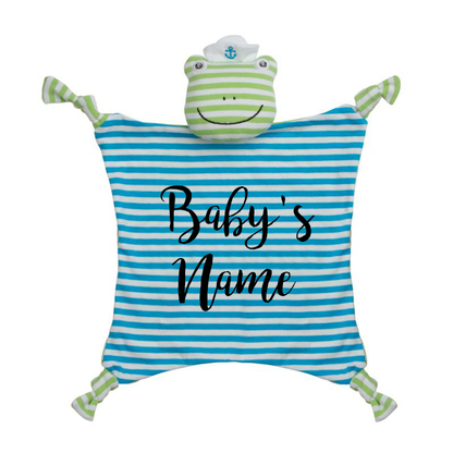 [Personalized] OFB Organic Cotton Baby Blankie - Skippy The Frog