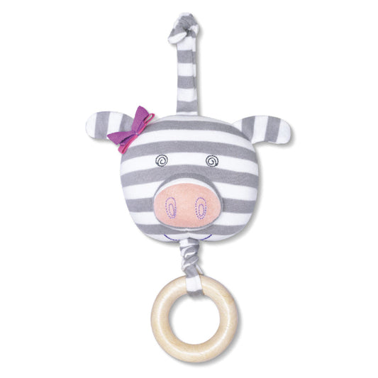 Organic Farm Buddies Waggle Toy - Penny Pig