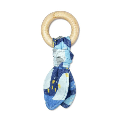 Apple Park Organic Cotton Fabric Teething Ring - Mountain Boy