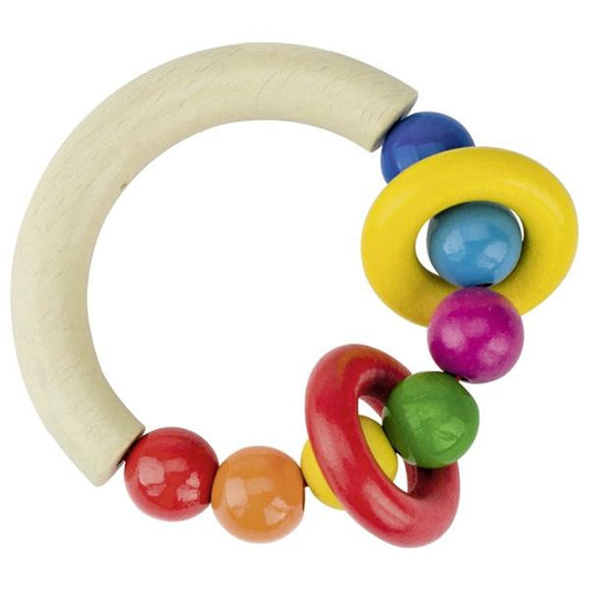 Heimess Wooden Rattles - Touch Ring Beads with 2 Rings