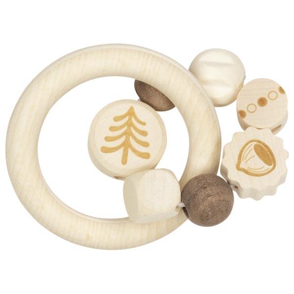 Heimess Nature Wooden Rattles - Touch Ring Acorn