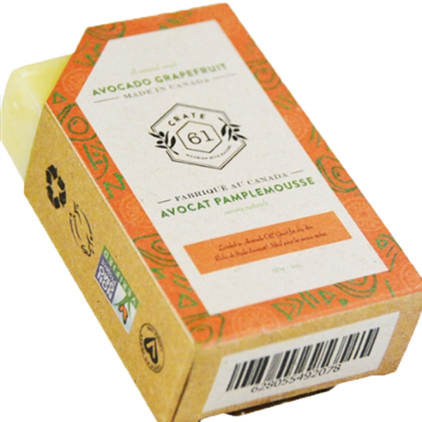 Crate 61 Organic Bar Soap (Avocado Grapefruit) + Earth Mama's Organic Raspberry Leaf Tea