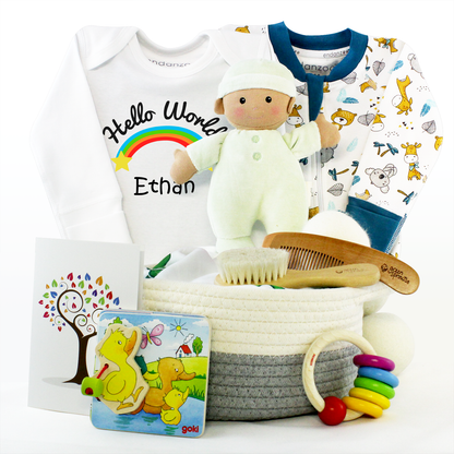 Zeronto Baby Gift Basket - Baby's First Collection (Neutral Color)