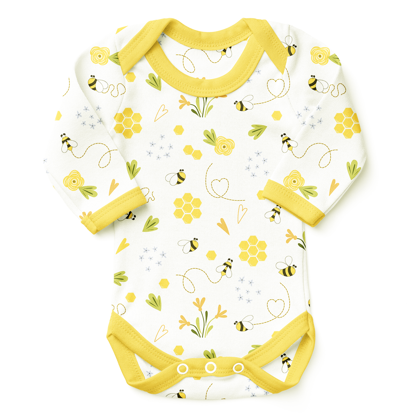 Endanzoo Organic Long Sleeve Bodysuit - BumbleBee