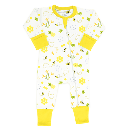 Endanzoo Organic Double Zippered Romper - Bumblebee