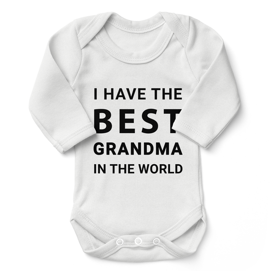 Best Grandma In The World - Organic Baby Bodysuit