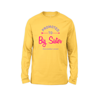 [Personalized] Promoted To Big Sister Organic Kids Tee Shirt