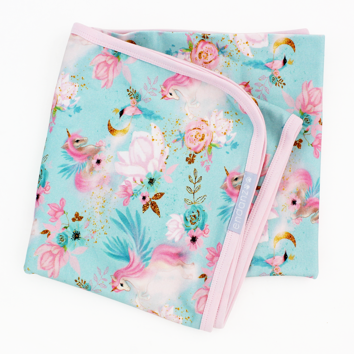 Endanzoo Organic Baby Swaddle Blanket - Mystical Unicorns