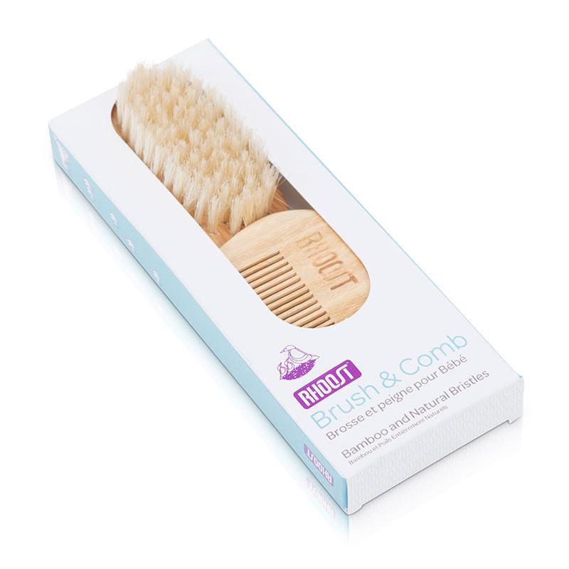 Rhoost Bamboo Baby Brush and Comb Set