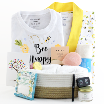 Zeronto New Mom Gift Basket - Just for Mom (Bee Happy & Beeautiful)