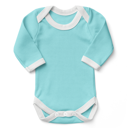 [Custom Text] Organic Baby Bodysuit Long Sleeves