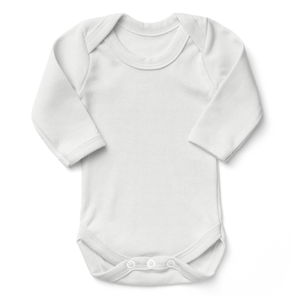 [Custom Text] Organic Baby Bodysuit Long Sleeves