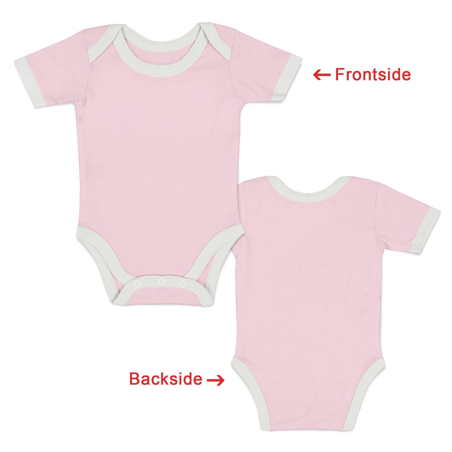 [Custom TEXT] Sports Team I Front & Back I Organic Baby Bodysuit Short Sleeve