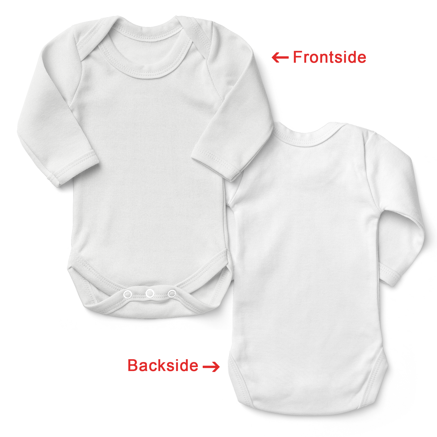 [Custom TEXT] Sports Team I Front & Back I Organic Baby Bodysuit Long Sleeve