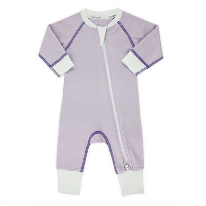 Endanzoo Organic Double Zippered Romper - Purple