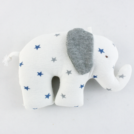 Under The Nile Organic Scrappy Elephant (Grey & Blue Stars)