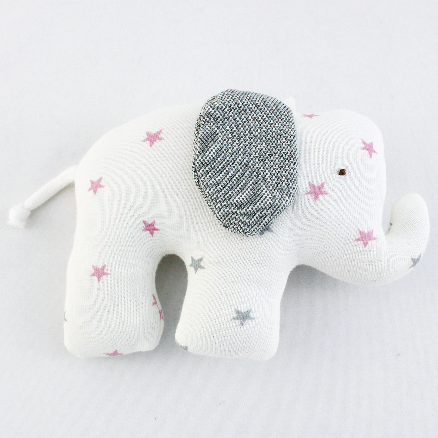 Under The Nile Organic Scrappy Elephant (Grey & Pink Stars)