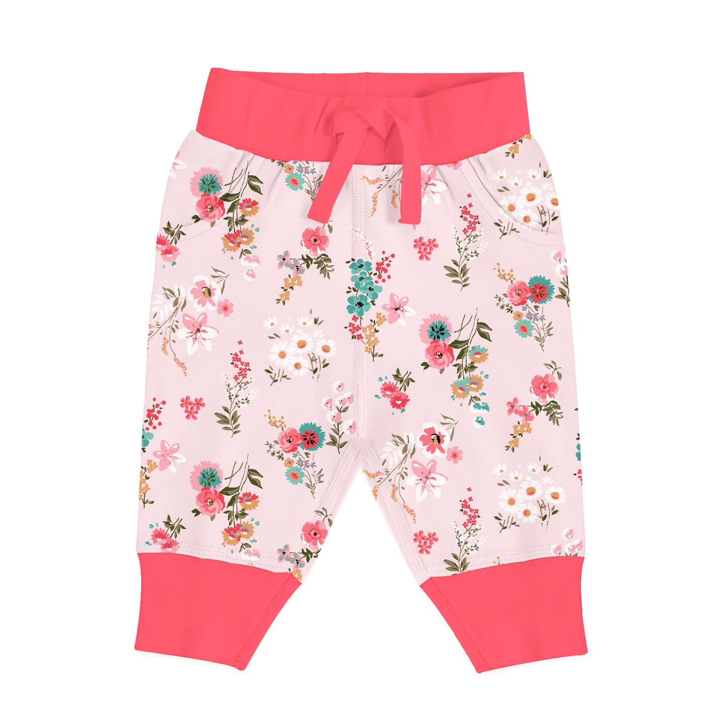 Endanzoo Organic Cotton Cuff Pant - Pink Blossom