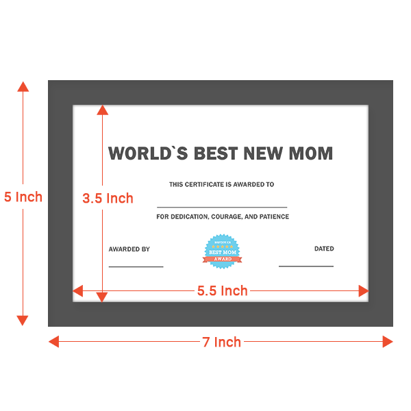 New Mom Award Certificate With Frame