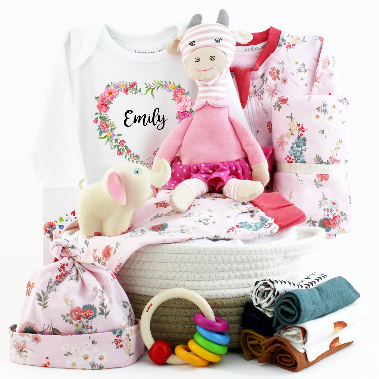 Zeronto Mom & Baby Gift Basket - Garden of Pink Blossom