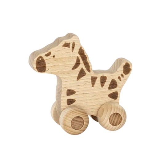 Goki Nature Wooden Push-Along Animal Zebra