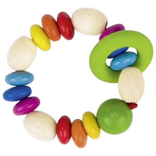 Heimess Wooden Rattles - Touch Ring Rainbow Lenses