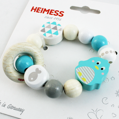 Heimess Wooden Rattles - Touch Ring Elastic Penguin