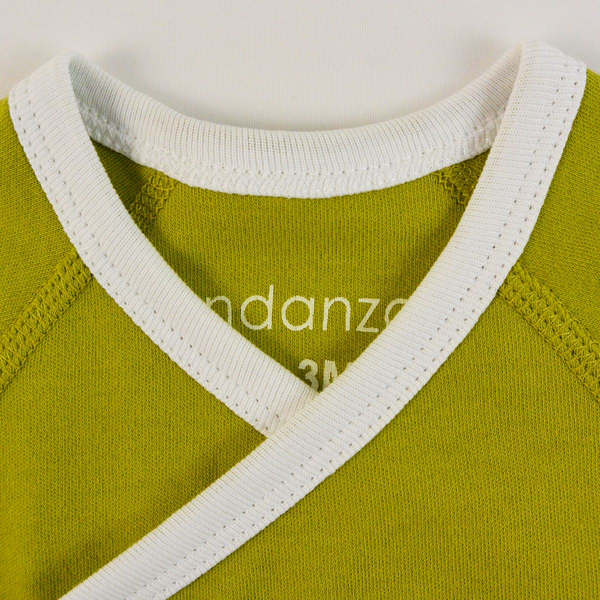 Endanzoo Organic Short Sleeve Kimono Onesie - Green