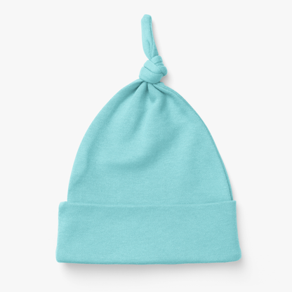 Endanzoo Matching Organic Cuff Pant & Knotted Beanie - Aqua