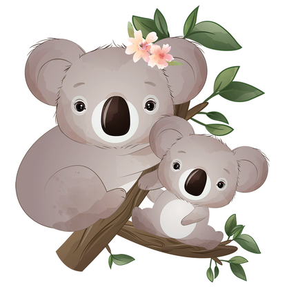 Personalized Matching Mom & Baby Organic Outfits - Koala Family (Boy)