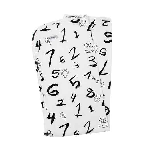 L'ovedbaby Organic Cotton Swaddle Blanket - Numbers