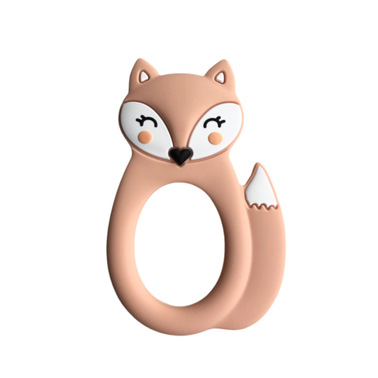 Little Cheeks Silicone Teether - Fox / Peach