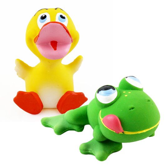 Lanco Natural Rubber Bath Toy - Happy Duck Nata & Frog Lucho