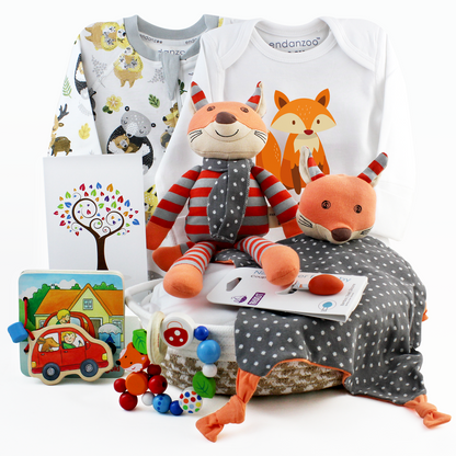 Zeronto Baby Boy Gift Basket - Friendly Fox