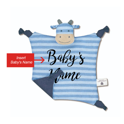 [Personalized] OFB Organic Cotton Baby Blankie - Mr Moo