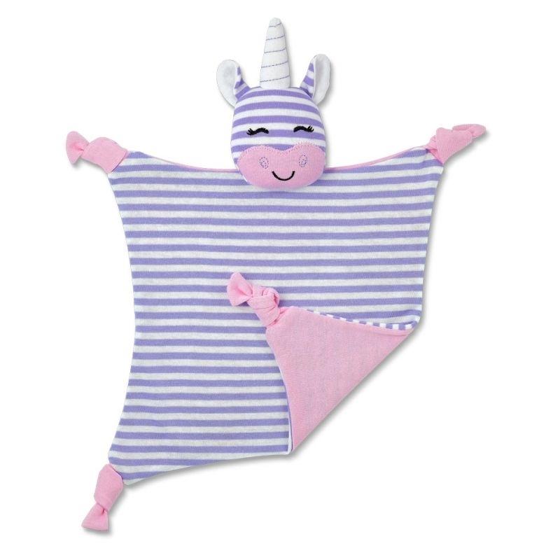 Organic Farm Buddies Organic Cotton Baby Blankie - Cupcake the Unicorn Blankie