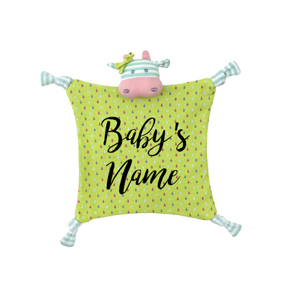 [Personalized] OFB Organic Cotton Baby Blankie - Belle Cow