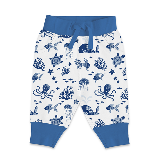 Endanzoo Organic Cotton Cuff Pant - Deep Sea