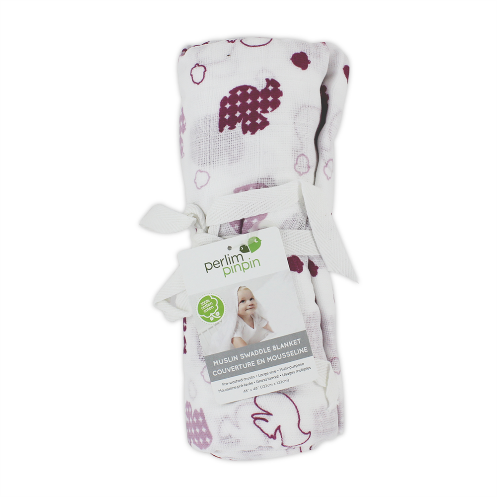 Perlimpinpin Muslin Swaddle - Squirrel Baies