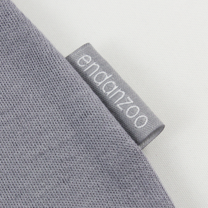Endanzoo Organic Long Sleeve Double Zippered Romper - Grey w/ Pink