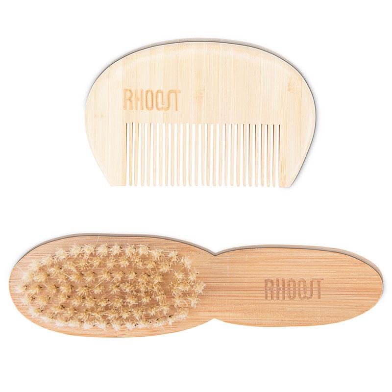 Rhoost Bamboo Baby Brush and Comb Set