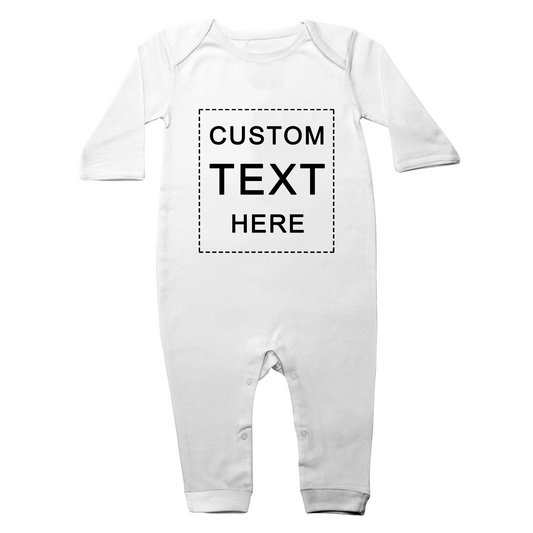 [Custom Text] Baby Romper I Sleeper I Three Quarter Sleeve