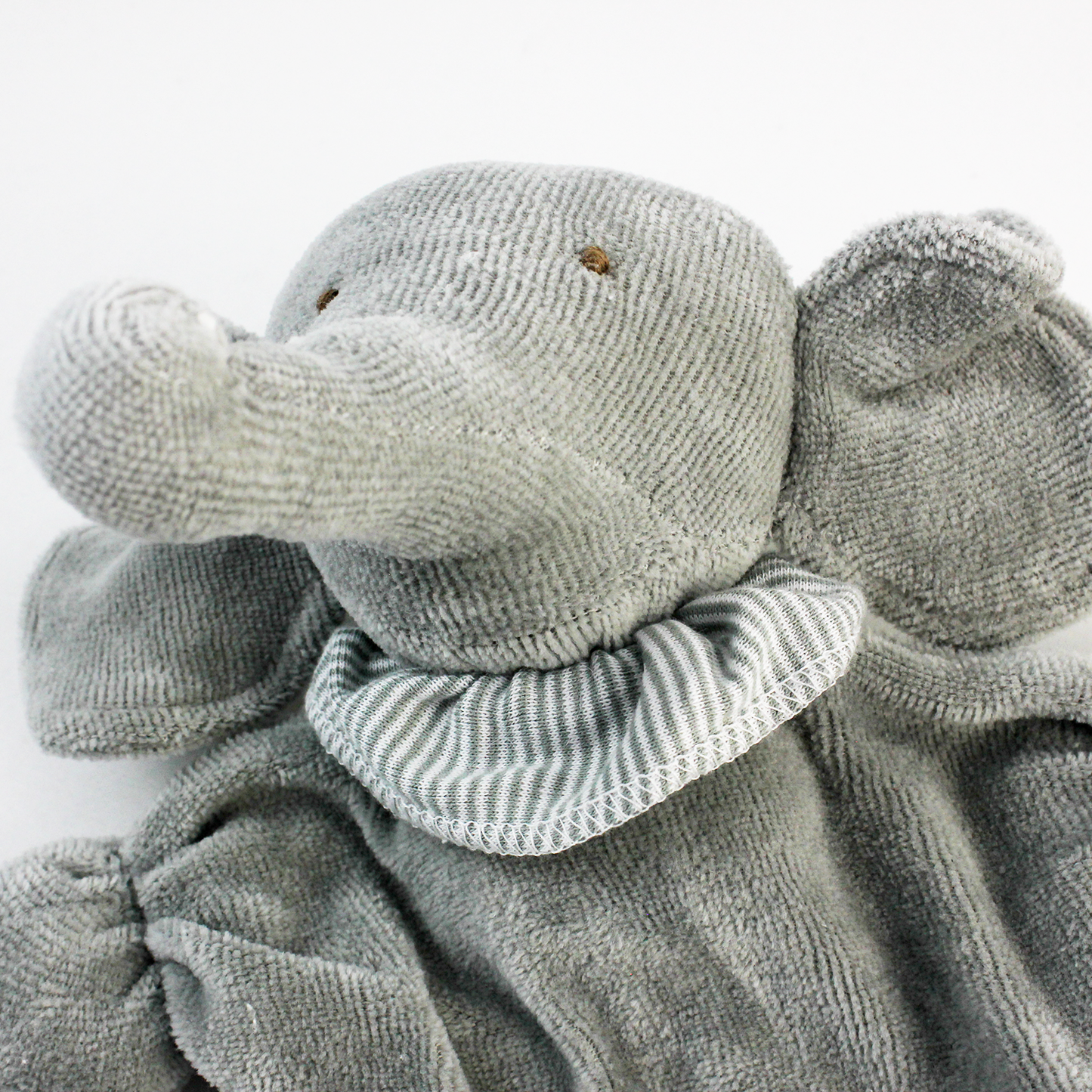 Under The Nile Organic Cotton Lovey Blankie - Elephant (9 inches)